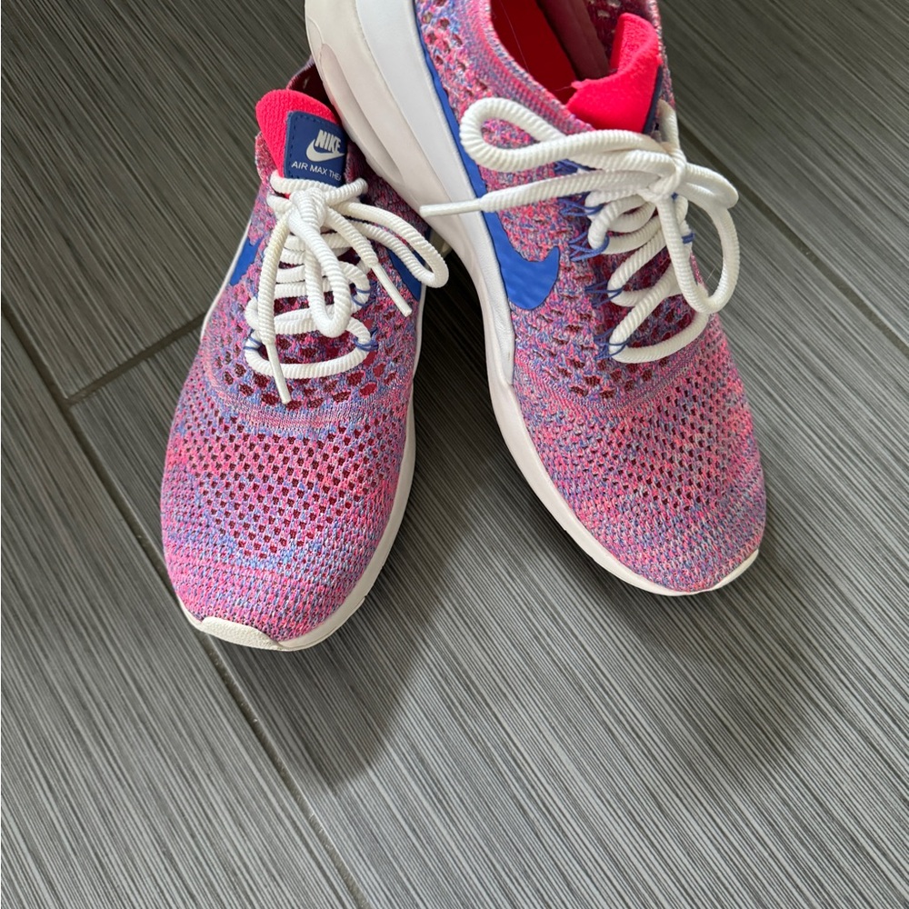 Nike Air Max Thea Ultra Flyknit Sneakers Womens 7.5 Blue Pink